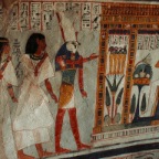 Painting inside a tomb in Luxor